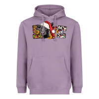 Lavender love christmas black angus Heavyweight Hoodie - LillyAllenDesigns