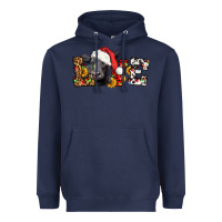 Navy love christmas black angus Heavyweight Hoodie - LillyAllenDesigns
