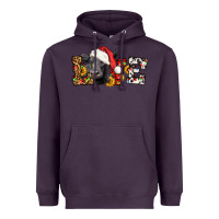 Plum love christmas black angus Heavyweight Hoodie - LillyAllenDesigns