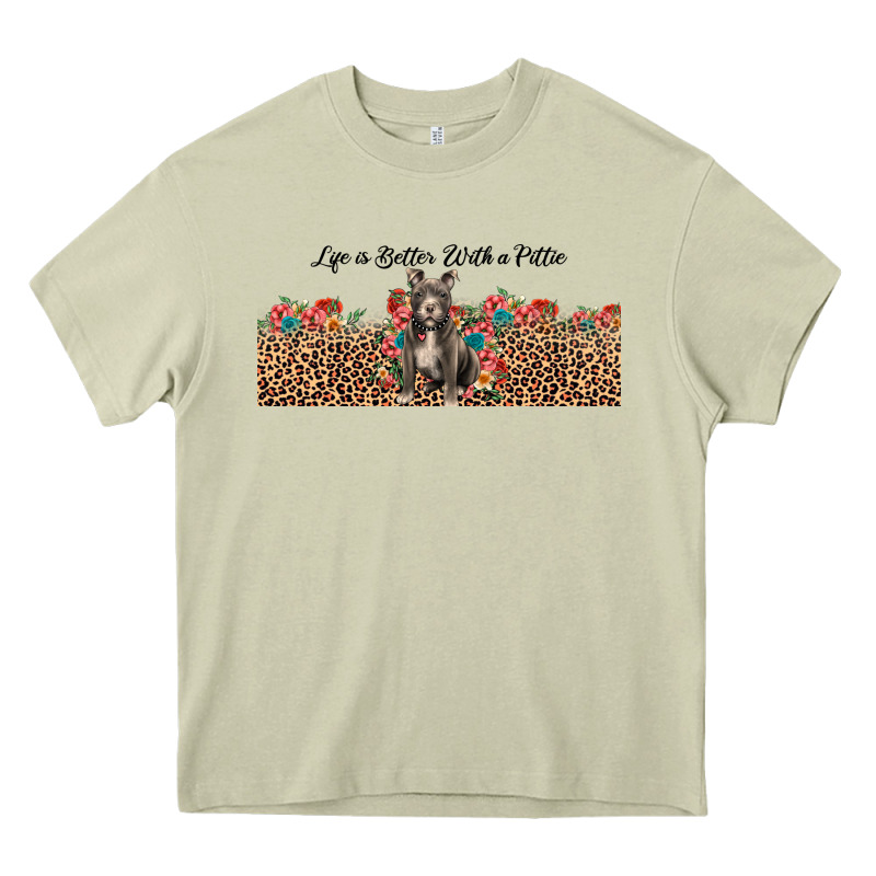 Life Is Better With A Pittie Heavy Core Tee by JahusDesignShop | Teevron