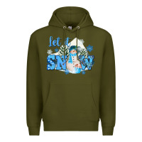 Army Green let it snow christmas Premium Hoodie - FaDigitalArtStudio