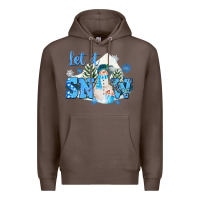 Coffee let it snow christmas Premium Hoodie - FaDigitalArtStudio