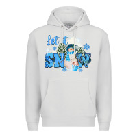 Dove Grey let it snow christmas Premium Hoodie - FaDigitalArtStudio