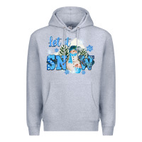 Heather Grey let it snow christmas Premium Hoodie - FaDigitalArtStudio