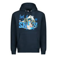 Navy let it snow christmas Premium Hoodie - FaDigitalArtStudio
