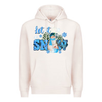 Pale Pink let it snow christmas Premium Hoodie - FaDigitalArtStudio
