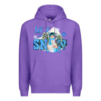 Purple let it snow christmas Premium Hoodie - FaDigitalArtStudio