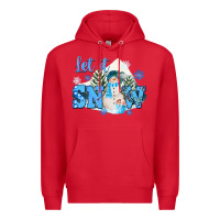 Red let it snow christmas Premium Hoodie - FaDigitalArtStudio