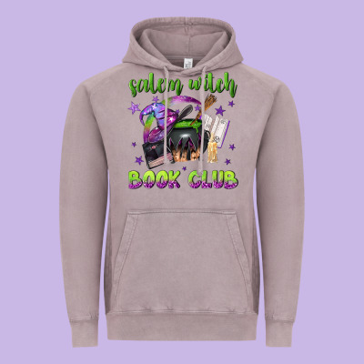 Salem Witch Book Club Vintage Hoodie Designed By Nancycooperartshop