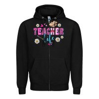 Black teacher life Zipper Hoodie - BundleAndBundleShop