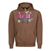 Chestnut teacher life Zipper Hoodie - BundleAndBundleShop