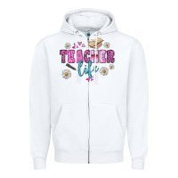 White teacher life Zipper Hoodie - BundleAndBundleShop
