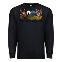 Black Peace Love Bengal Cat Head Premium Sweatshirt - LillyAllenDesigns
