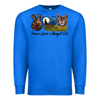 True Royal Peace Love Bengal Cat Head Premium Sweatshirt - LillyAllenDesigns
