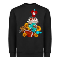 Black Football Frappe Coffee Heavyweight Sweatshirt - FaDigitalArtStudio