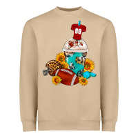 Mushroom Football Frappe Coffee Heavyweight Sweatshirt - FaDigitalArtStudio
