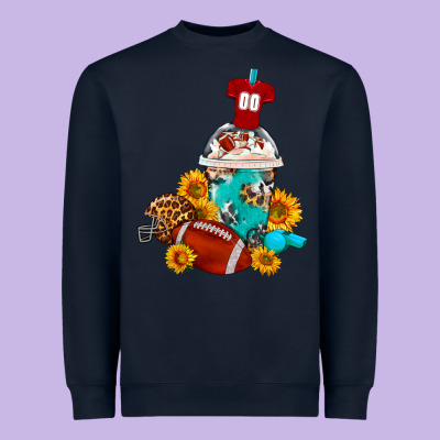 Football Frappe Coffee Heavyweight Sweatshirt Designed By Fadigitalartstudio
