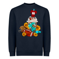 Navy Football Frappe Coffee Heavyweight Sweatshirt - FaDigitalArtStudio