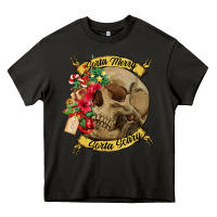 Asphalt Sorta merry sorta scary skull Heavy Core Tee - NancyCooperArtShop