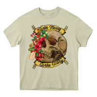 Mossy Sorta merry sorta scary skull Heavy Core Tee - NancyCooperArtShop