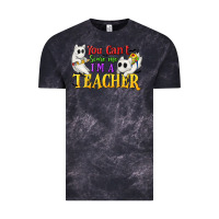 Cloud Black You Can't Scare Me I'm a Teacher Vintage Tee - texasbilliewilder