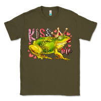 Army Green kiss me frog Classic Tee - RacoonDesign