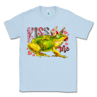 Dusty Blue kiss me frog Classic Tee - RacoonDesign