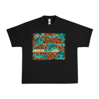 Black Leopard and Aztec Background Western Urban Heavy Tee - texasbilliewilder