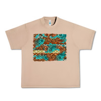 Burro Leopard and Aztec Background Western Urban Heavy Tee - texasbilliewilder