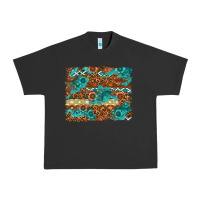 Pigment Black Leopard and Aztec Background Western Urban Heavy Tee - texasbilliewilder
