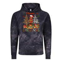 Cloud Black Merry Christmas with western trees Vintage Hoodie - NancyCooperArtShop