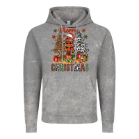 Cloud Rock Merry Christmas with western trees Vintage Hoodie - NancyCooperArtShop