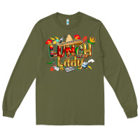 Army Green cinco de mayo lunch lady Long Sleeve Tee - CowGirlArtShop