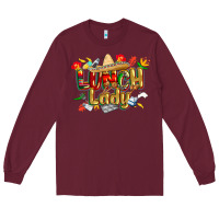 Burgundy cinco de mayo lunch lady Long Sleeve Tee - CowGirlArtShop
