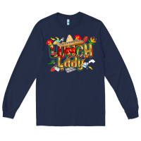 Navy cinco de mayo lunch lady Long Sleeve Tee - CowGirlArtShop