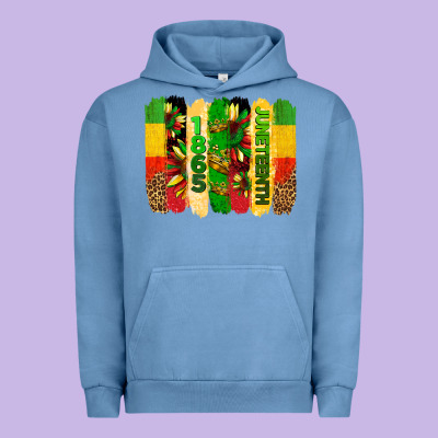 Juneteenth Brushstrokes Urban Hoodie Designed By Barkaloodesign