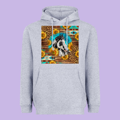 Western Paint Horse Heavyweight Hoodie Designed By Lillyallendesigns