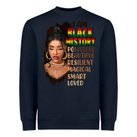 I Am Black History Black Girl Heavyweight Sweatshirt | Teevron