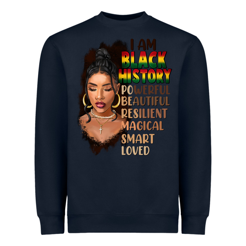 I Am Black History Black Girl Heavyweight Sweatshirt by FaDigitalArtStudio | Teevron