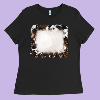 Cowhide Frames Background Ladies Tee Designed By Ranaportraitstore