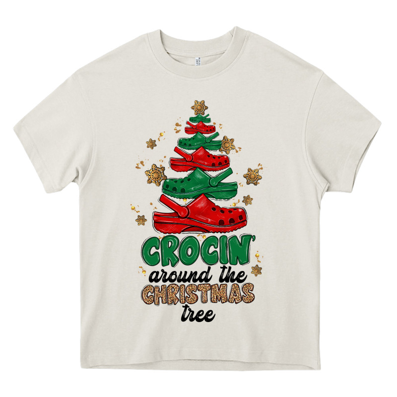 Crocin Around The Christmas Tree Heavy Core Tee by MaliasSmallBusiness | Teevron