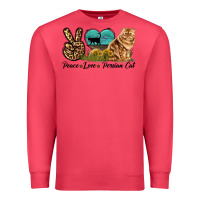 Cardinal Peace Love Persian Cat Premium Sweatshirt - LillyAllenDesigns