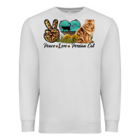 Dove Grey Peace Love Persian Cat Premium Sweatshirt - LillyAllenDesigns