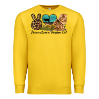 Lemon Peace Love Persian Cat Premium Sweatshirt - LillyAllenDesigns