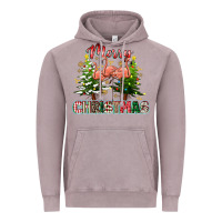 Vintage Zinc Merry Christmas flamingo Vintage Hoodie - texasbilliewilder