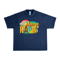 Navy Choose happy Urban Heavy Tee - NancyCooperArtShop