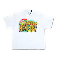 White Choose happy Urban Heavy Tee - NancyCooperArtShop