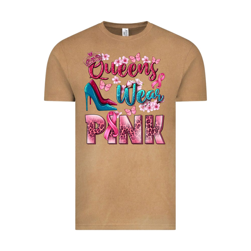 Queens Wear Pink Breast Cancer Vintage Tee by NancyCooperArtShop | Teevron