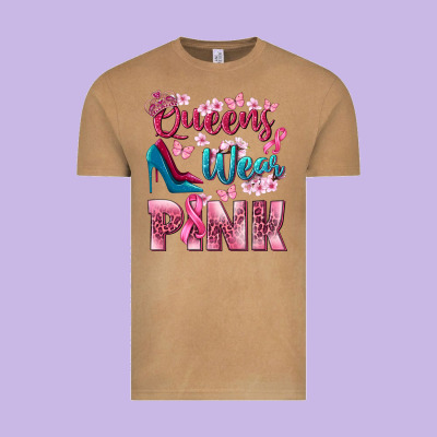 Queens Wear Pink Breast Cancer Vintage Tee Designed By Nancycooperartshop
