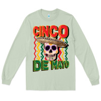 Matcha cinco de mayo with skull Long Sleeve Tee - CowGirlArtShop